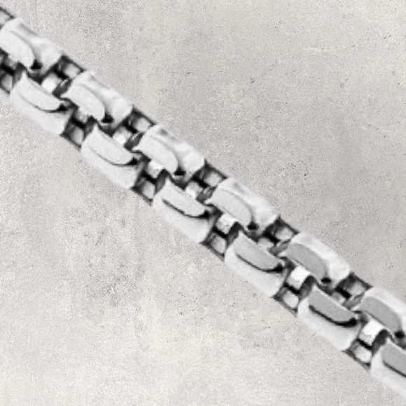 925 ITALY Sterling Silver Diamond Cut 2.75mm Box Chain Men's Bracelet - Picture 5 of 5